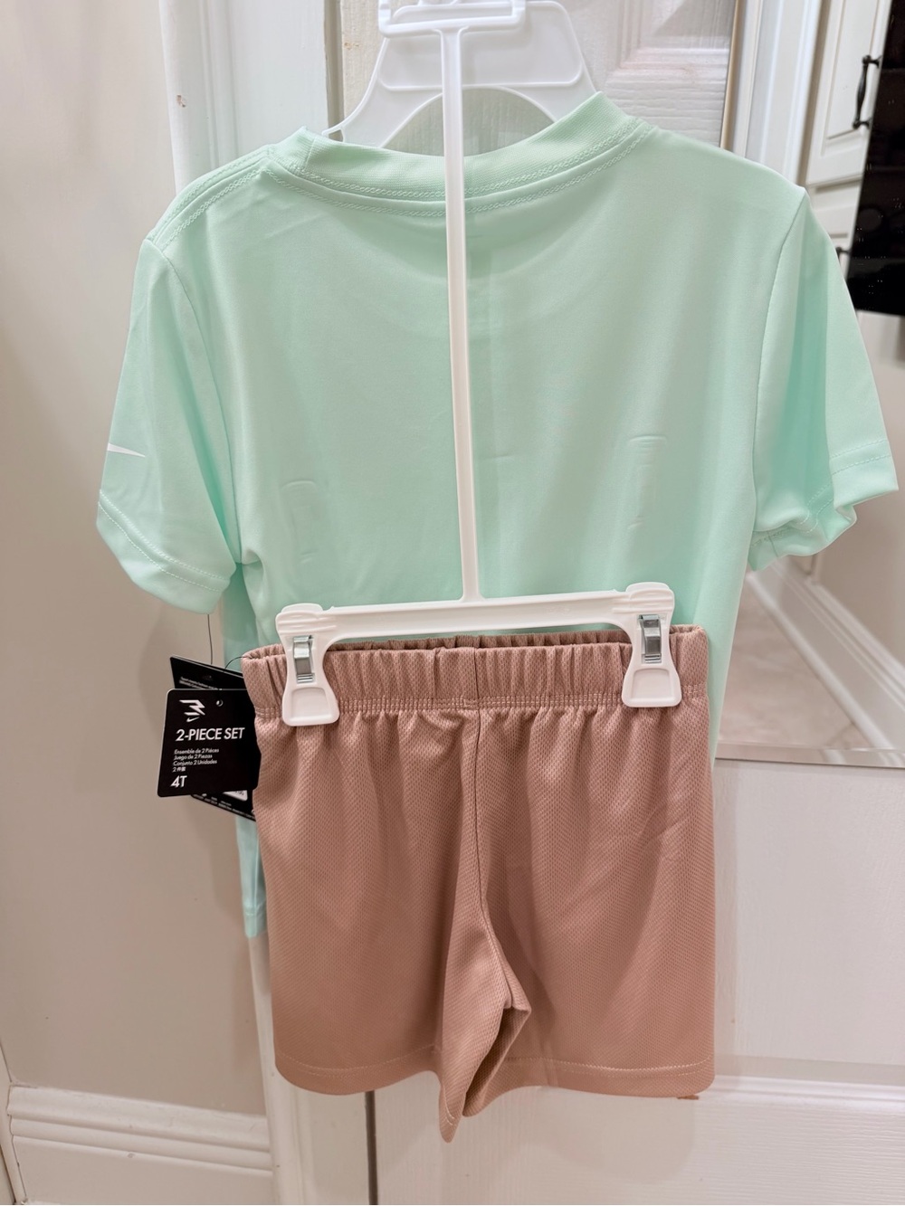 Nike Mint Green Short Sleeve Top & Athletic Shorts Set - Picture 2 of 5